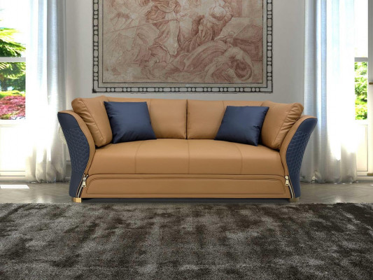 Sofa Dräisiwwer Couch Gepolstert Design Sëtz Sofas Deko Sall Miwwelen Modern.