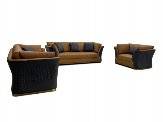 Sofa Dräisiwwer Couch Gepolstert Design Sëtz Sofas Deko Sall Miwwelen Modern.