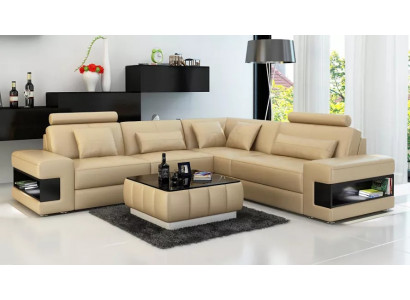Design Eckcanapé Dekor Wunnzëmmer Miwwelen Modern Eckcouch Liederpolster Canapé