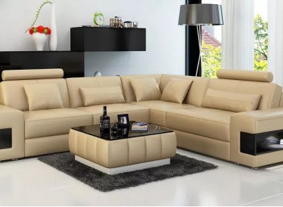 Design Eckcanapé Dekor Wunnzëmmer Miwwelen Modern Eckcouch Liederpolster Canapé