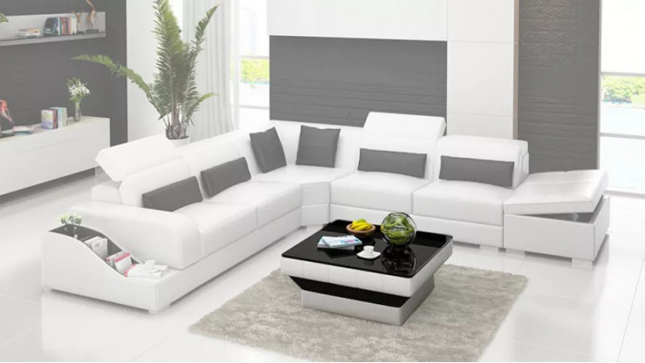 Eckgarnitur Sofa Ledersofa Ecksofa Polster Polster Couch Garnitur Wunnlandschaft