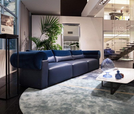 Grouss Sofa Canapé 4-Sëtzer Véier Couch Polster Sëtz Sofas Couch Lieder Véiersëtzer