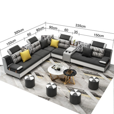Ecksofa L Form Modern Sofa Liederdivan Polster Wunnlandschaft Design Couchen Nei
