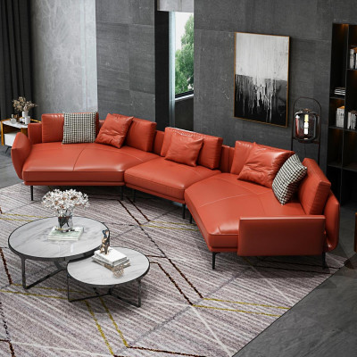 Wunnlandschaft Garnitur Design Modern Canapé Eckcanapé Canapé U-Form Ledercanapé Couch.