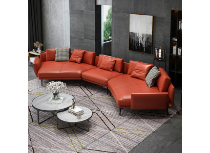 Wunnlandschaft Garnitur Design Modern Canapé Eckcanapé Canapé U-Form Ledercanapé Couch.