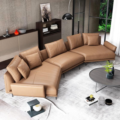 Wunnlandschaft Garnitur Design Modern Canapé Eckcanapé Canapé U-Form Ledercanapé Couch.