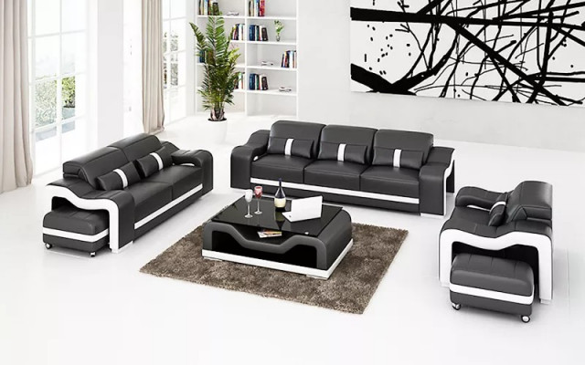 Sofasëtzung 321 Sëtz Plëtz Ledersofa Moderne Sofa Wunnlandschaft Designer