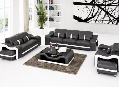 Sofasëtzung 321 Sëtz Plëtz Ledersofa Moderne Sofa Wunnlandschaft Designer
