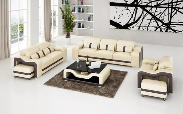 Sofasëtzung 321 Sëtz Plëtz Ledersofa Moderne Sofa Wunnlandschaft Designer
