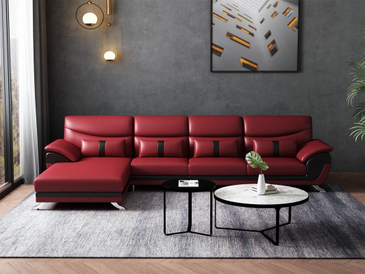 Design Wunnzëmmer Liederpolster Ecksofa Eckcouch Canapé Sofa L-Form