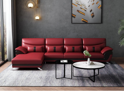 Design Wunnzëmmer Liederpolster Ecksofa Eckcouch Canapé Sofa L-Form