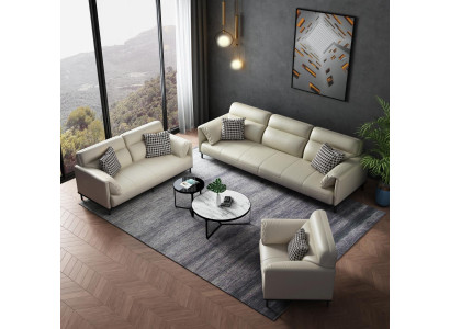 Luxuriéis Wunnzëmmer Sofagarnitur 3+2+1 Set Garnitur Lieder Polster Couche Stoff