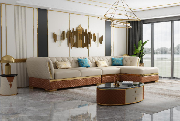 Eckcouch L-Form Liedergaarnitur Couch Wunnlandschaft Ausrüschtung Design Modern Sofen Eck