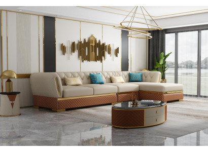 Eckcouch L-Form Liedergaarnitur Couch Wunnlandschaft Ausrüschtung Design Modern Sofen Eck