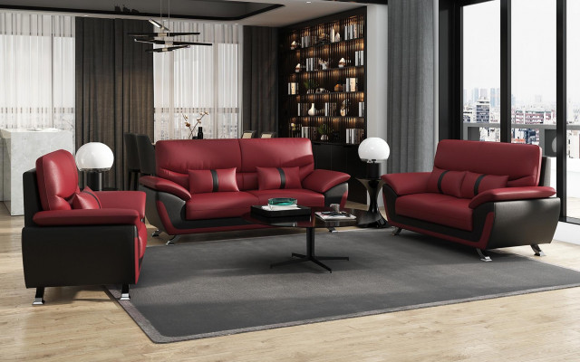 Wunnzëmmer Polstermöbel Sofagarnitur 3+2+1 Sëtzer Modern Sofa