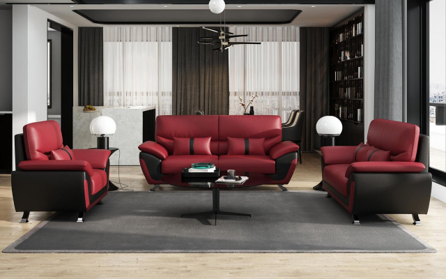 Wunnzëmmer Polstermöbel Sofagarnitur 3+2+1 Sëtzer Modern Sofa