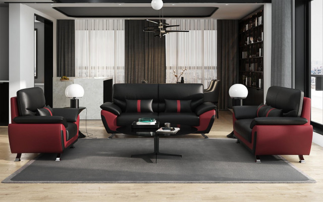 Wunnzëmmer Polstermöbel Sofagarnitur 3+2+1 Sëtzer Modern Sofa