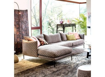 Ecksofa L-Form Canapé Wunnlandschaft Garnitur Design Modern Sofa Stoft Textil Nei