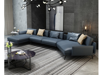 Italienesch Miwwele Wunnzëmmer Ecksofa Couch Polstersëtz Luxus Sofa Eckgarnitur