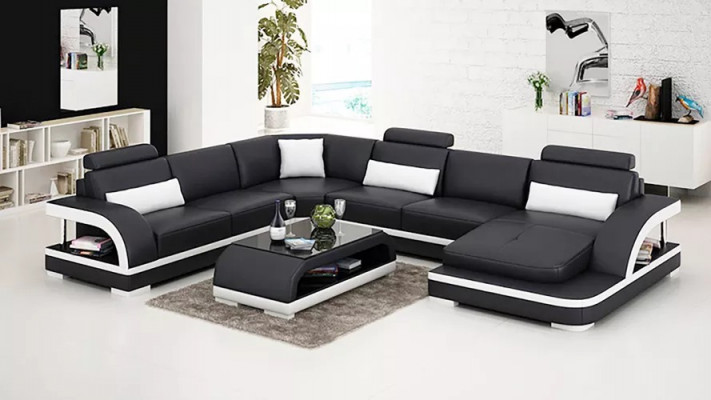 Design Ecksofa Wunnzëmmer Dekoratioun Miwwelen Modern Eckcouch Liederpolster Canapé