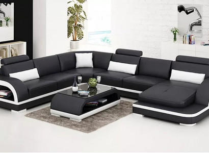 Design Ecksofa Wunnzëmmer Dekoratioun Miwwelen Modern Eckcouch Liederpolster Canapé