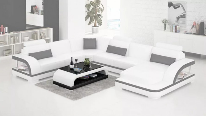 Design Ecksofa Wunnzëmmer Dekoratioun Miwwelen Modern Eckcouch Liederpolster Canapé