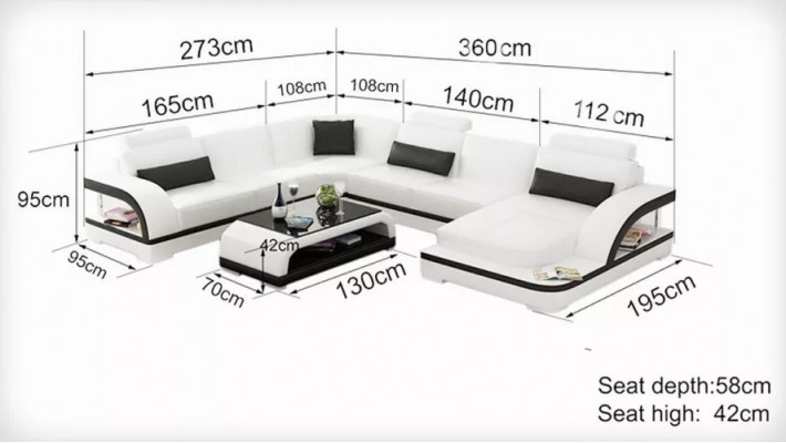 Design Ecksofa Wunnzëmmer Dekoratioun Miwwelen Modern Eckcouch Liederpolster Canapé
