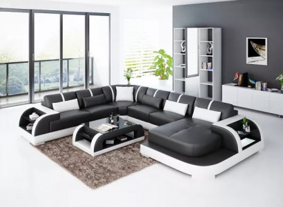 Wunnzëmmer Lieder XXL Canapé Sofa Landschaft modern Designer Polster.