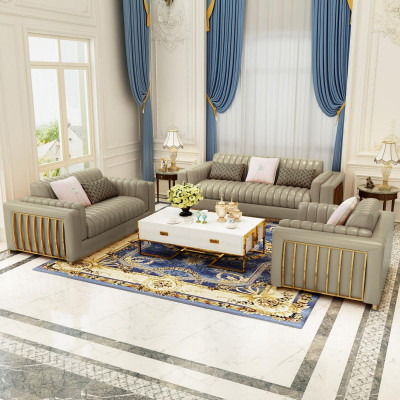 Luxus Liederdivan Couch Wunnlandschaft Garnitur Design Modern Divanen Divan 3+2+1 Nei