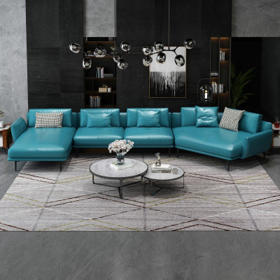 Sofa U-Form Lieder Wunnlandschaft Garnitur Design Modernsofa Canapé Sofas Türkis