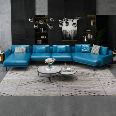 Sofa U-Form Lieder Wunnlandschaft Garnitur Design Modernsofa Canapé Sofas Türkis