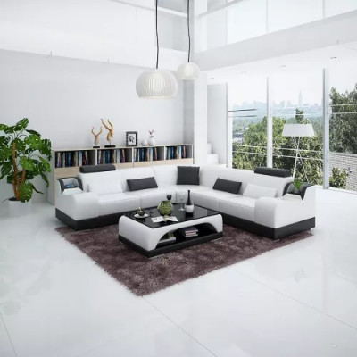 Design Ecksofa Wunnzëmmer Modern Eckcouch Liederpolster Couch Canapé