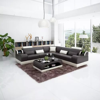 Design Ecksofa Wunnzëmmer Modern Eckcouch Liederpolster Couch Canapé