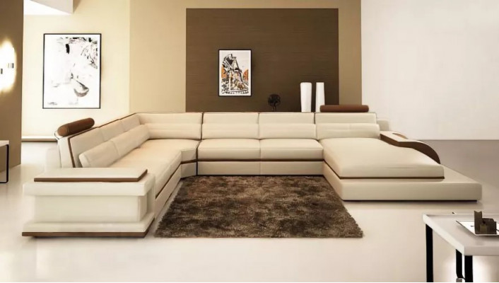 Modern Wunnzëmmer Design Ecksofa Miwwelen Eckcouch Liederpolster Couch
