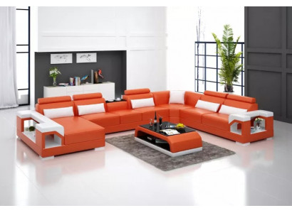 Design Ecksofa Wunnzëmmer Miwwelen Deko Modern Eckcouch Liederpolster Couch