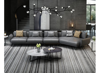 Liederpolster Design Eckcouch Sofa L-Form Wunnlandschaft Wunnzëmmer
