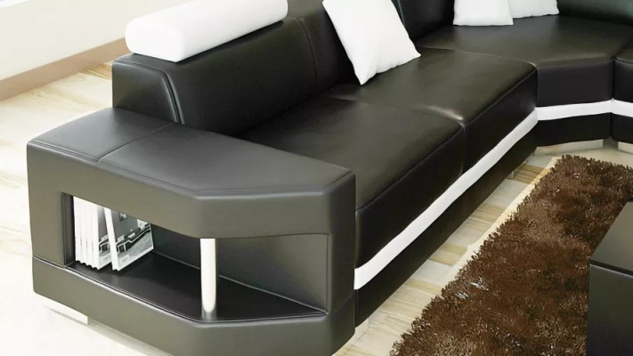 Modernen Design Wunnzëmmer Ecksofa Miwwelen Eckcouch Liederpolster Couche