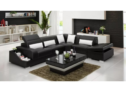 Modernen Design Eckcouch Ecksofa Wunnzëmmer Liederpolster Couch Sofa