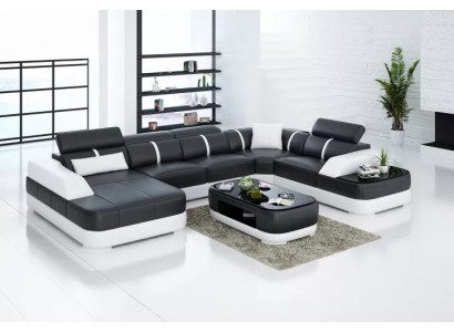 Ecksofa Design Modern Wunnzëmmer Eckcouch Liederpolster Couch Sofa