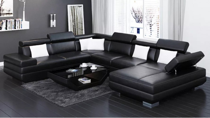 Sofa Wunnzëmmer Lieder XXL Couch Polster Landschaft modern Designer