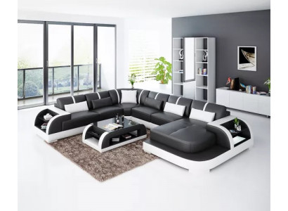Ecksalon, Ecksofa, gepolstert Eckcouch, modern Wunnzëmmer Sofa, Couch