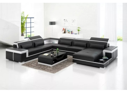 Eckgarnitur Ecksofa Polster Eckcouch Deko Modern Wohnzimmer Sofa Canapé