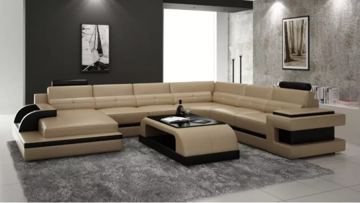 Moderne Wunnlandschaft Ecksofa Sofa Couch Polster Eckgarnitur 2stéckeg.