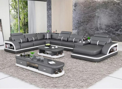 Wunnzëmmer Lieder XXL Canapé Sofa Polster Landschaft Modernen Designer