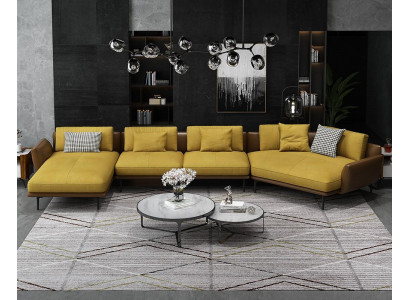 Eckcouch L-Form Wunnlandschaft Canapé Sofa Polster Eck Garnitur Lieder Capoen Neit