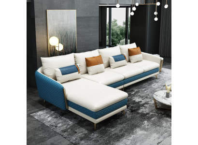 Eckcouch L-Form Modern Couch Liederdivan Deko Eckcouch Polsters Wohnlandschaf
