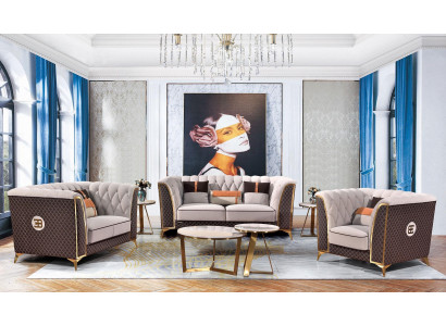 Ledercouch Designer Couch Couchesëtzung 321 Plazen Modern Couch Wunnlandschaft Nei