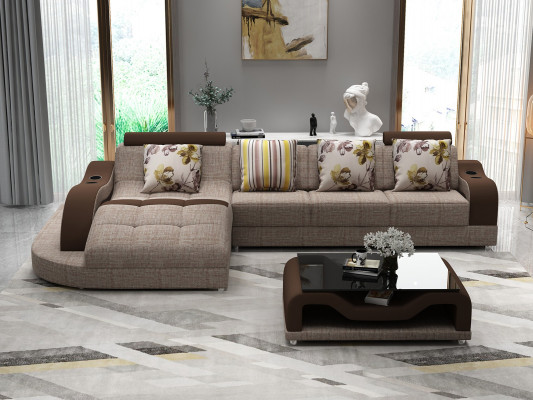 Eckcouch L Form Canapé Couch Polster Wunnlandschaft Eckcouch Textil Canapé Stoff nei
