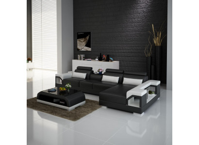 Canapé Ecksofa Lieder Wunnlandschaft Garnitur Design Modern Sofa L-Form mat USB