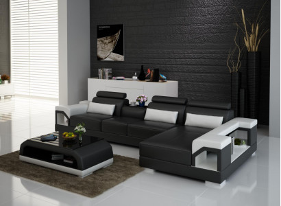 Canapé Ecksofa Lieder Wunnlandschaft Garnitur Design Modern Sofa L-Form mat USB